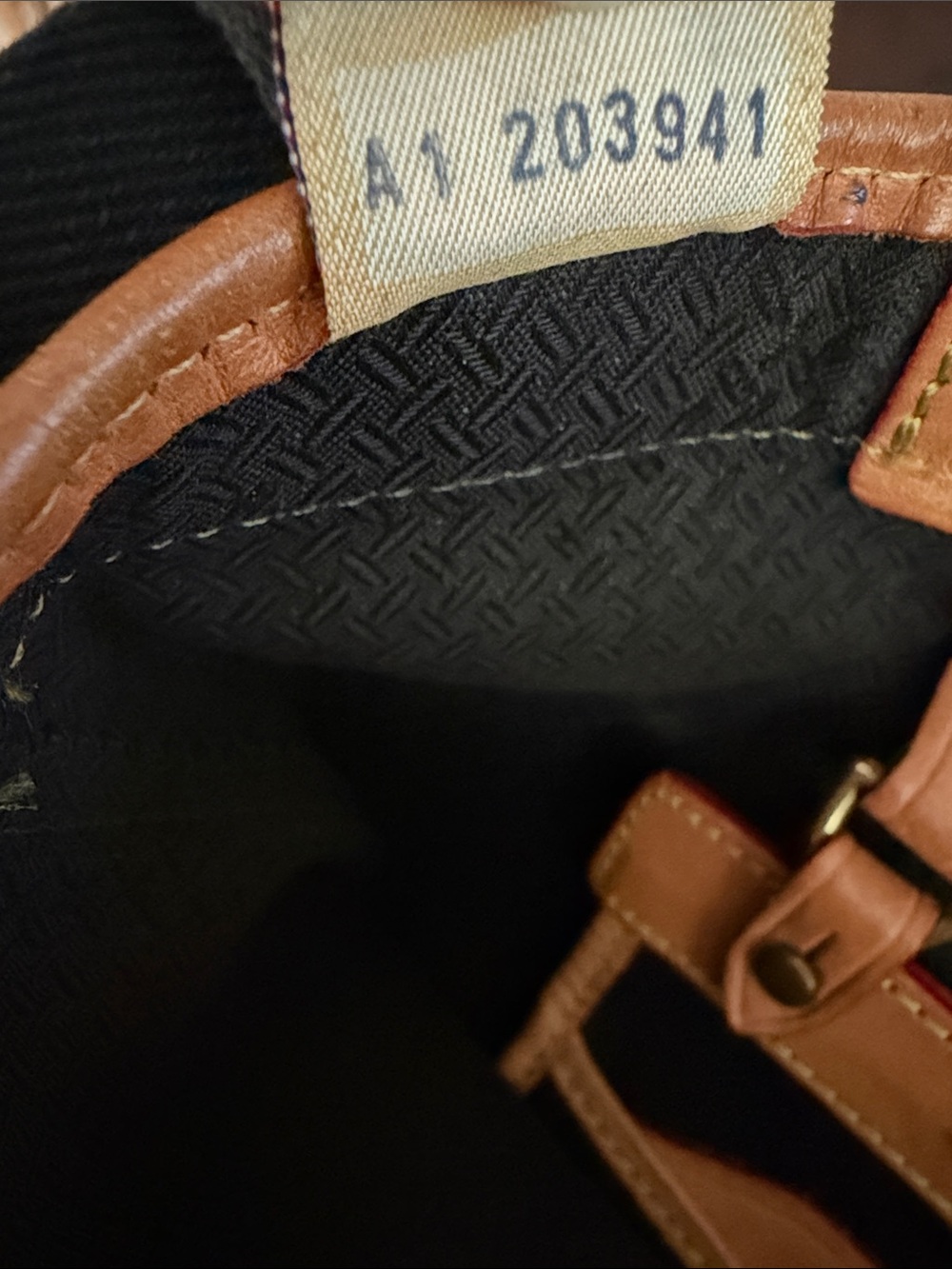Vintage Dooney & Bourke Navy and Tan Leather Tote - Picture 8 of 8